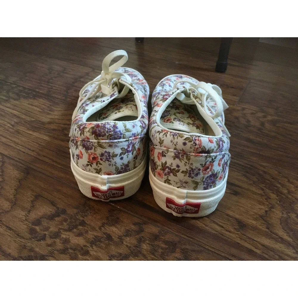 Vans Era Floral Canvas Low Top Sneakers Womens Skate Shoes, sze 7.5‎